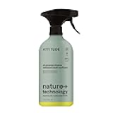 ATTITUDE All-Purpose Cleaner Spray, Natural Origin Ingredients, EWG Verified, Ammonia-Free, Removes Fingerprints, Dust and Dirt, Streak-Less, Geranium & Lemongrass, 26 Fl Oz