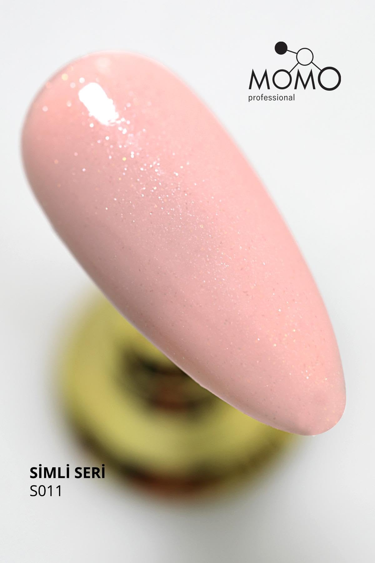MOMO professional Kalıcı Oje S011 Hafif Simli Açık Pudra 14 ml