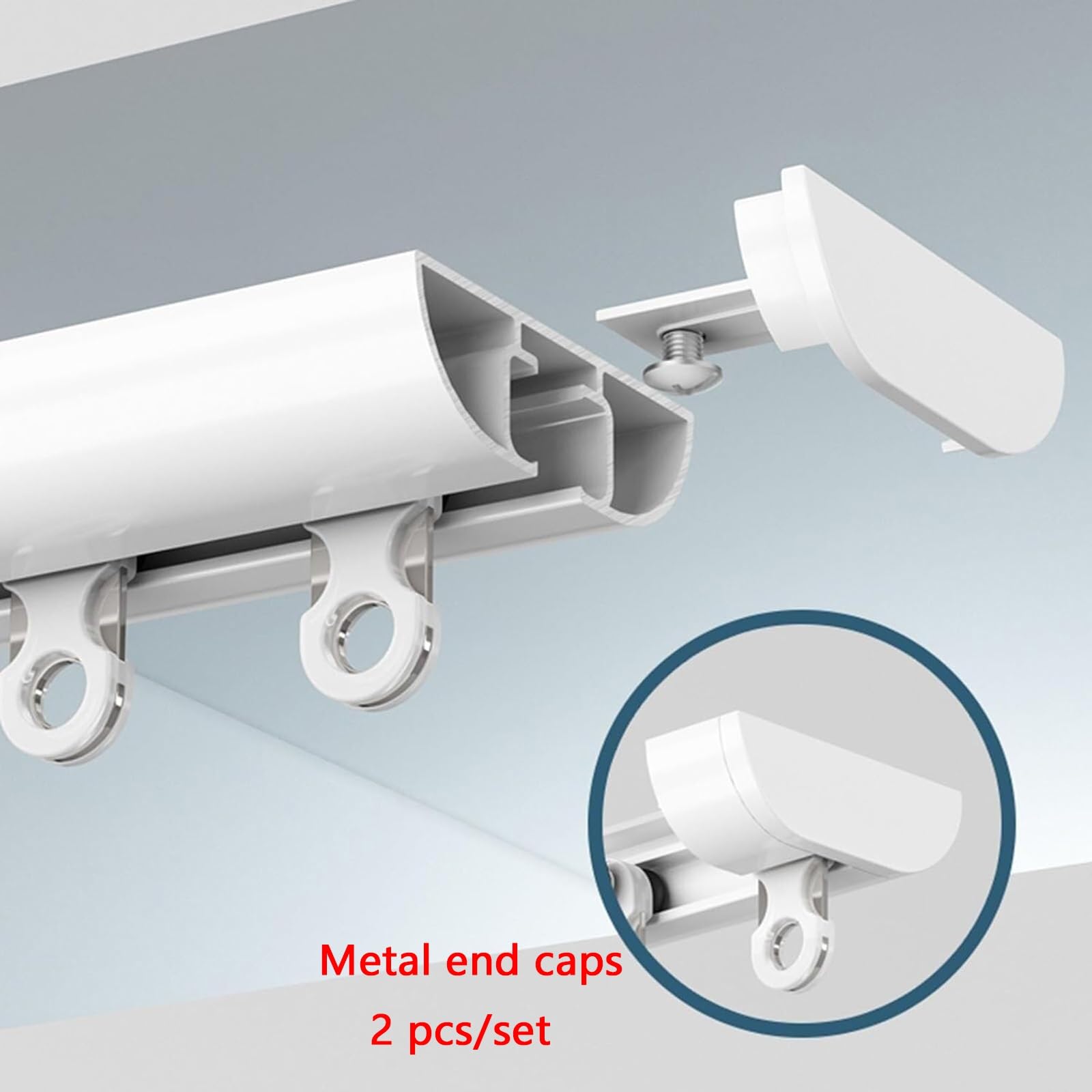System szyn sufitowych ze stopu aluminium, 1,0 m, przesuwne pręty do salonu, sypialni, prysznica, kampera, idealne rozwiązanie do oddzielenia pokoju i prywatności, łatwa instalacja