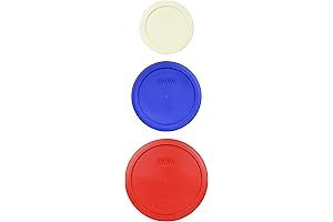 (3) Lid Set for 7200 2-Cup, 7201 4-Cup and 7203 7-Cup Glass Bowls