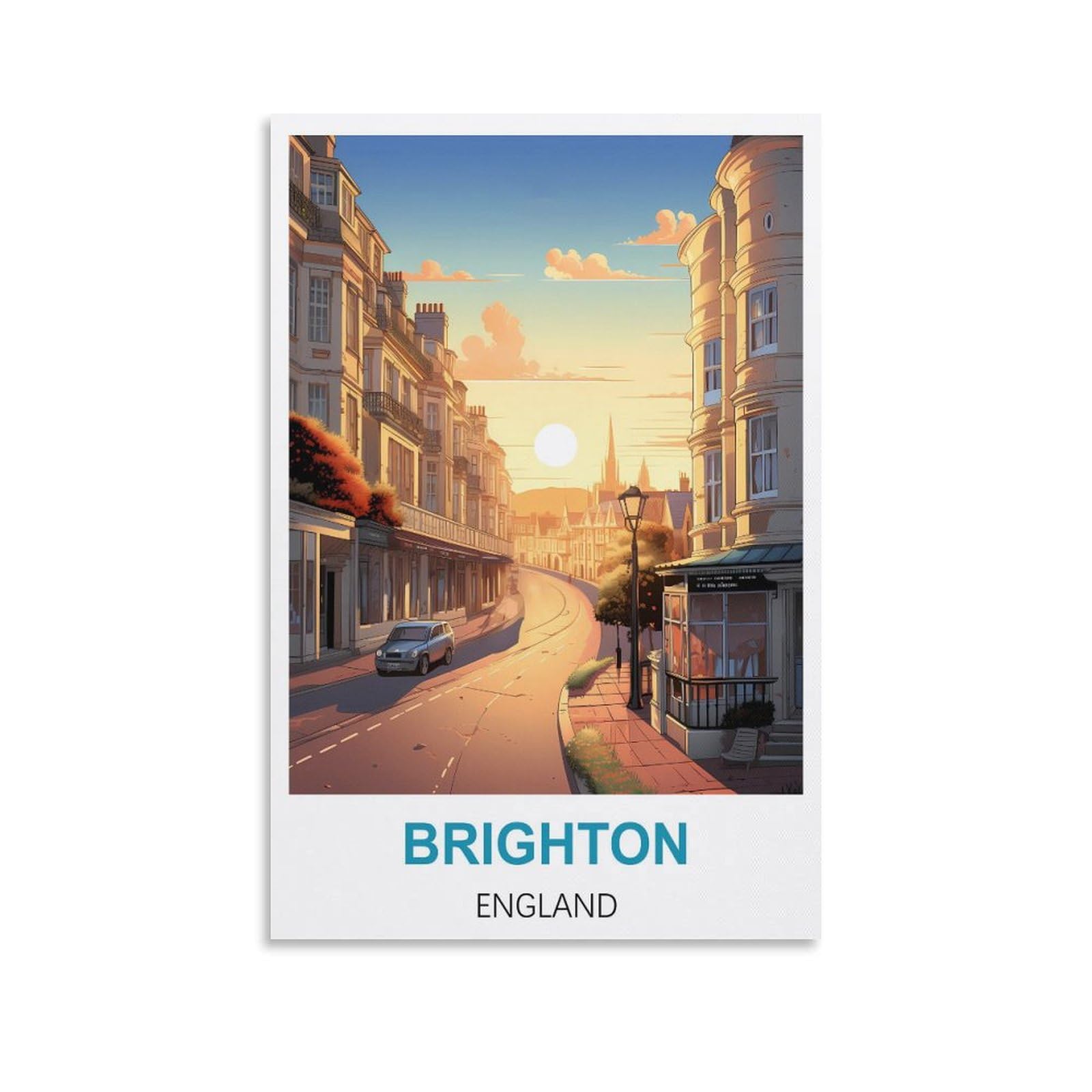 EZMLFA DIY 5D Diamond Painting Kits for Adults,Brighton England DIY Diamond Art Kits Gem Painting Crafts for Home Wall Decor 40x50cm