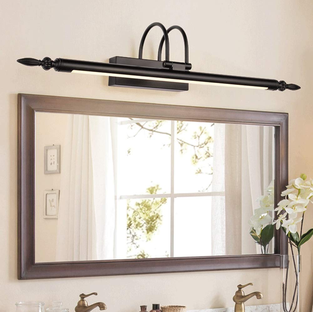 Luz para espejo baño, luz frontal espejo LED 9w, lámparas espejo giratorias 180 grados, luces para gabinete con espejo, lámpara maquillaje, montaje en superficie, blanco cálido 3000k