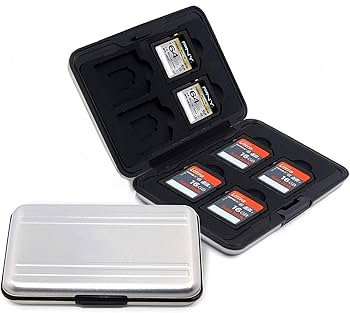 SDカードホルダー Amazon | YFFSFDC マイクロ SDカード 収納 16枚 ブラック アルミ