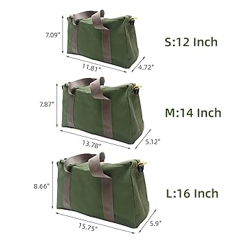  TOOLS 工具入れ　CANVAS TOOL BAG 12㌅ 12 Inch Wide Mouth Tool Bag, Heavy Duty Canvas Tool Storage