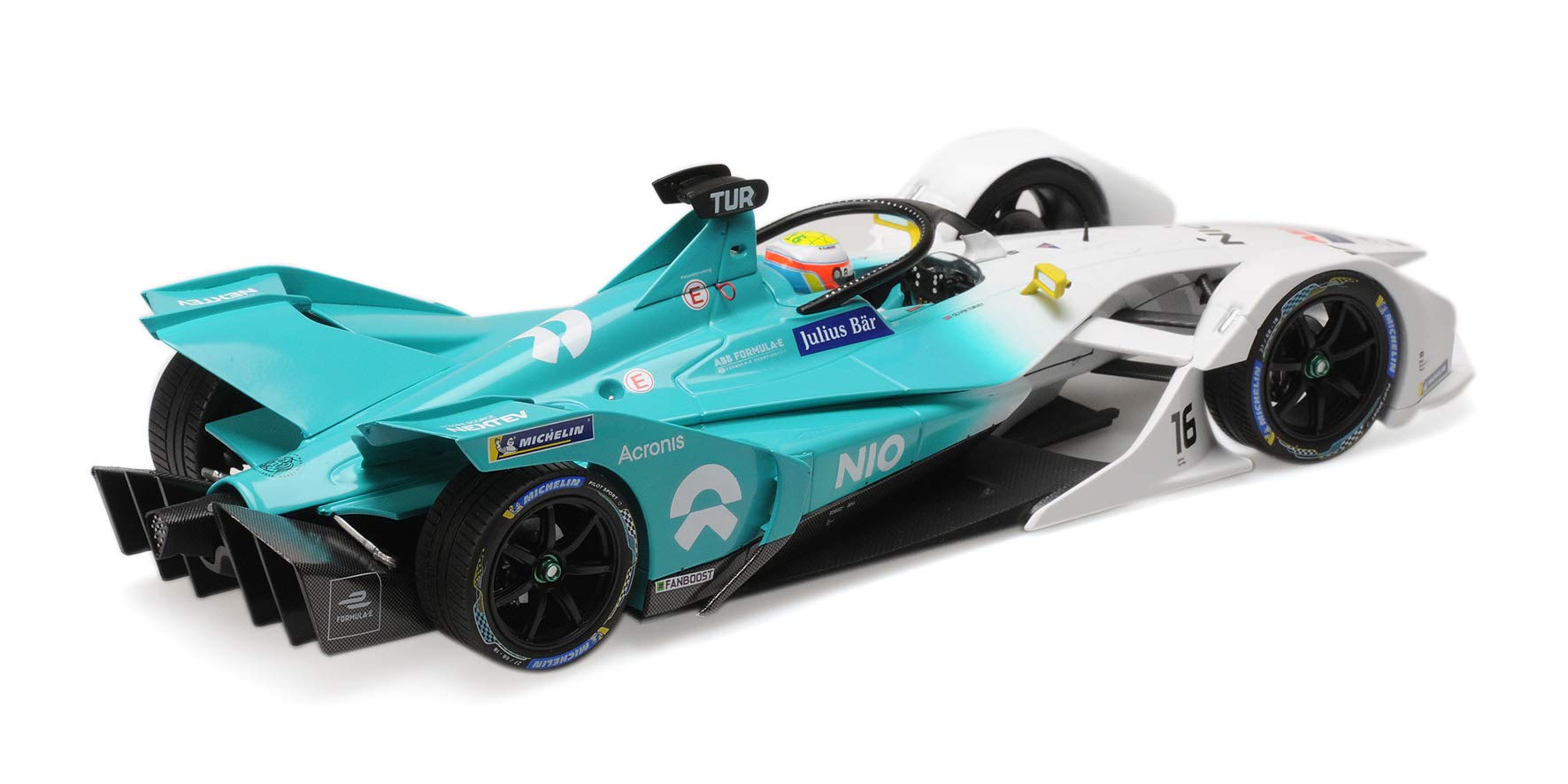 paul's model art gmbh Minichamps 114180016 - Formula E Season 5 Nio Formula E Team Oliver Turvey - Scala 1/18 - Modello da Collezione