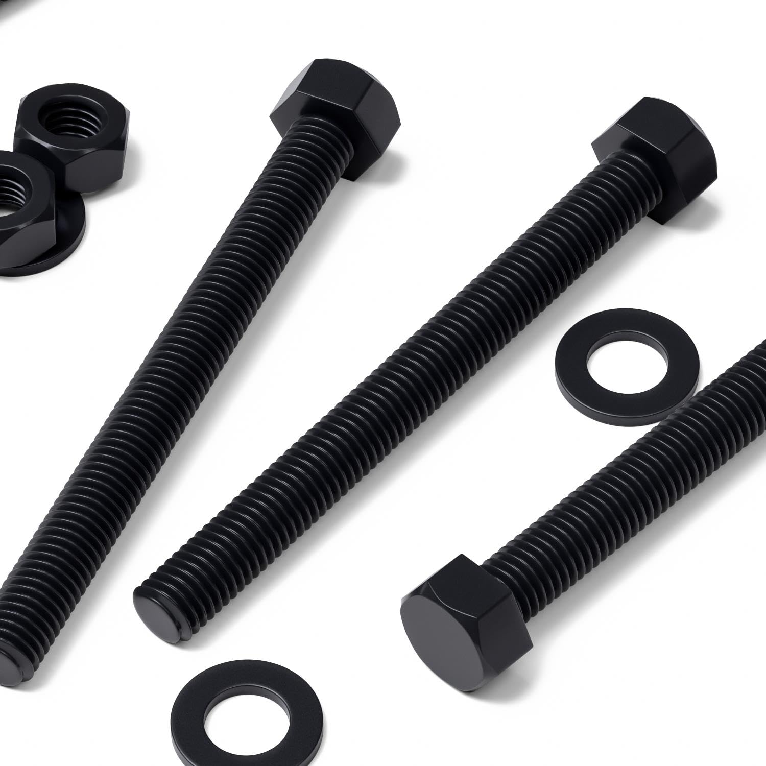 Caterpillar Red Black 10X Pp Hex Head Plastic Bolts, Nuts & Washers, M10x100mm
