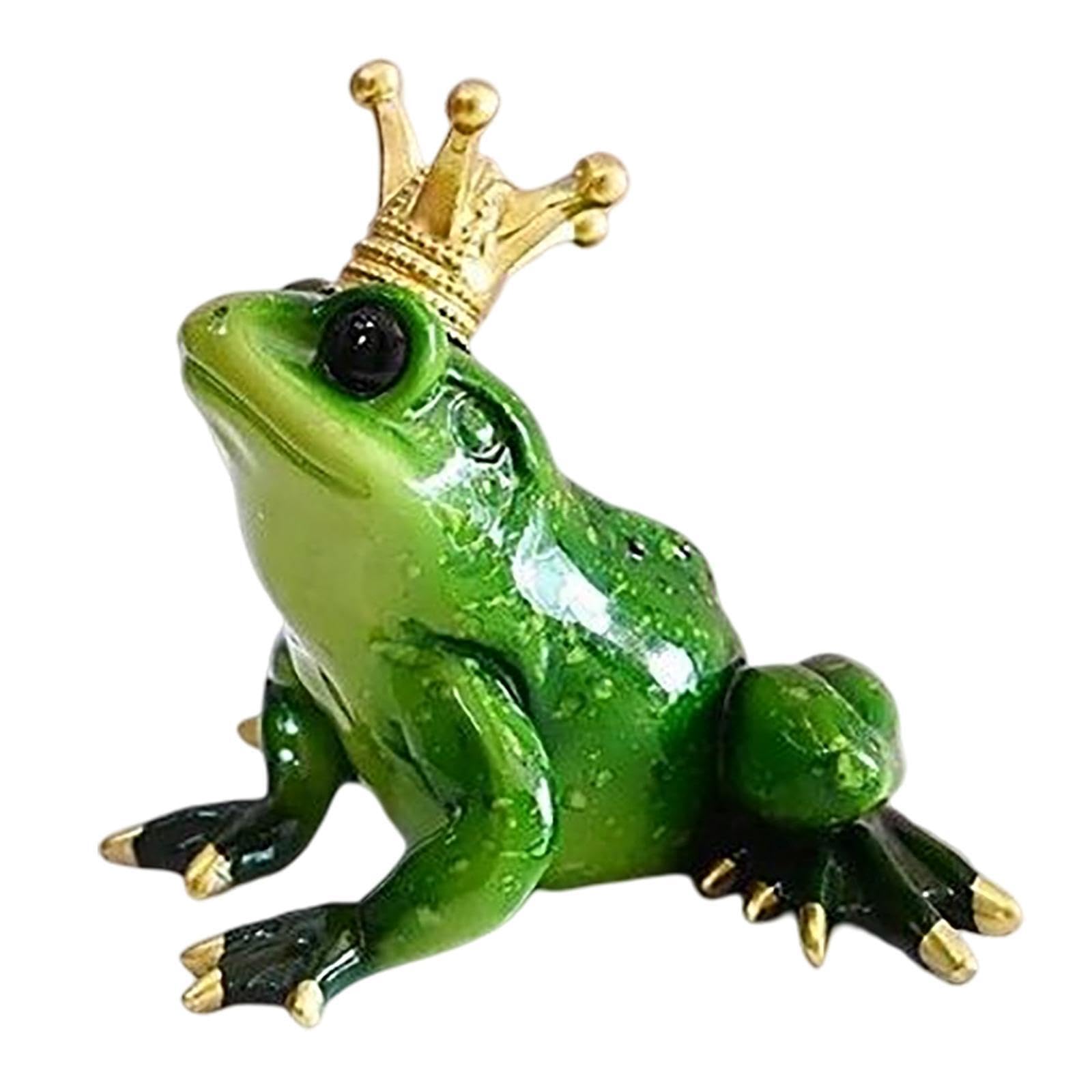 KTUXZCI Artistic Frog Statue Sculpture Unique Figurines Handmade Crafted Animal Décor For Garden Or Office Space Modern Minimalist Animal Figure Sculpture