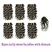 VIOLET Hair 8 Inch Brazilian Deep Curly Weave Hair Short Human Hair 6 Bundles With Closure 100% Unprocessed Human Hair Extensions Black Color Hair Bundles (curly 8 inch, 1B#)