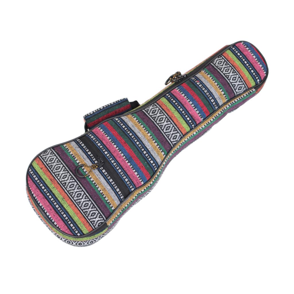 Custodia Per Ukulele Surwin - 21 Pollici, Imbottitura 10mm, Cinghie Regolabili, Marrone Chiaro