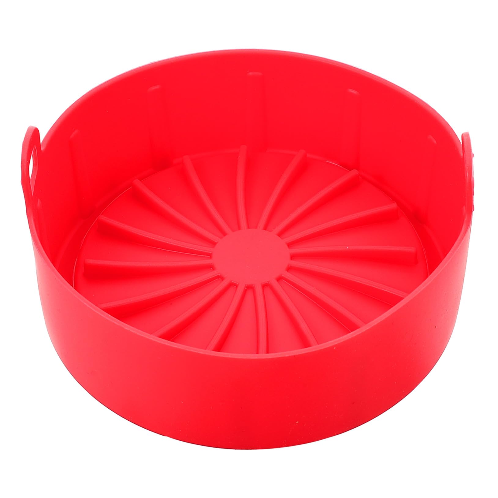 TOYANDONA Silikon Korb Einlage Für Heißluftfritteuse 19cm Rot Wiederverwendbares Backblech Zubehör Für Ofen Hitzebeständig Leicht Zu Reinigen Für Chicken Wings Und Fisch
