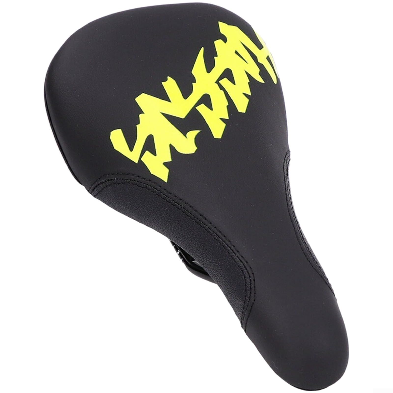 Entgoinggo Mountain Bike Saddle Ergonomic DH MTB Seat, With Shock Absorption Waterproof PU Foam Anti-Slip, For Downhill Cycling Off-Road Comfort(Black And Yellow)