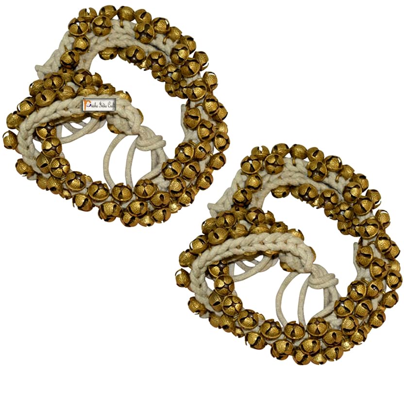 Grainex Ghungroo Kathak Dancing Anklet Bells, Gold, 12 No