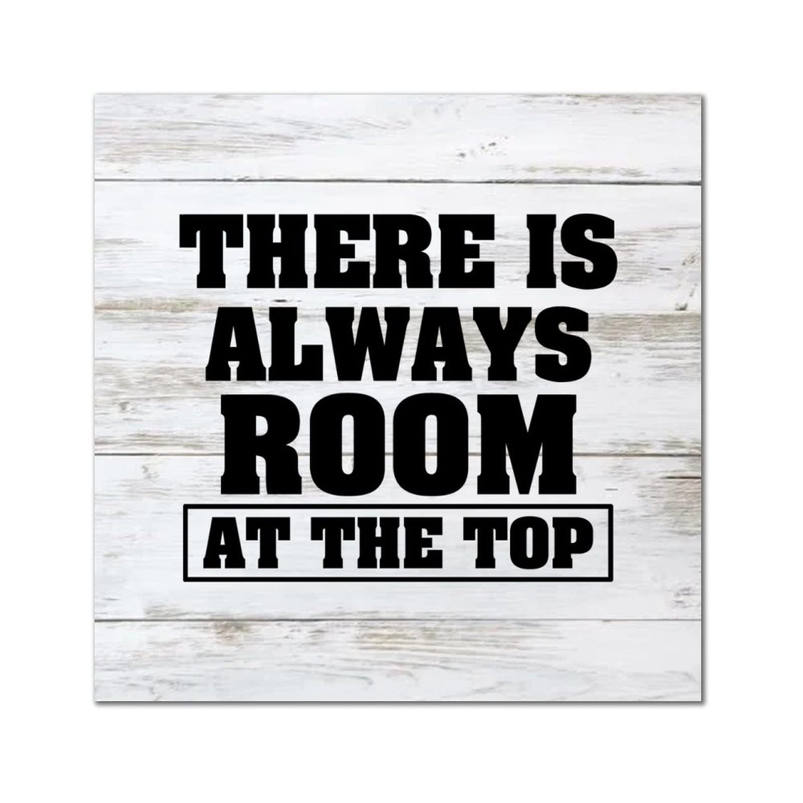 Plaque murale en bois 30x30 cm inscription motivante pour salon