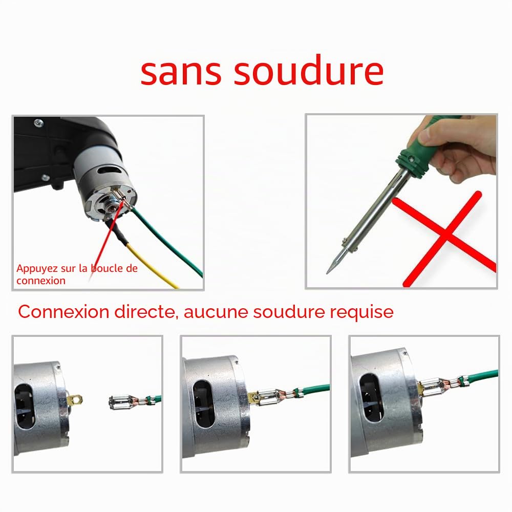 2 PIÈCES 24 V RS550 40000 tr/min Moteur de Voiture Électrique pour Enfants Upgrade, Moteur Haute Vitesse pour Voyage sur Pièces de Rechange de Voiture