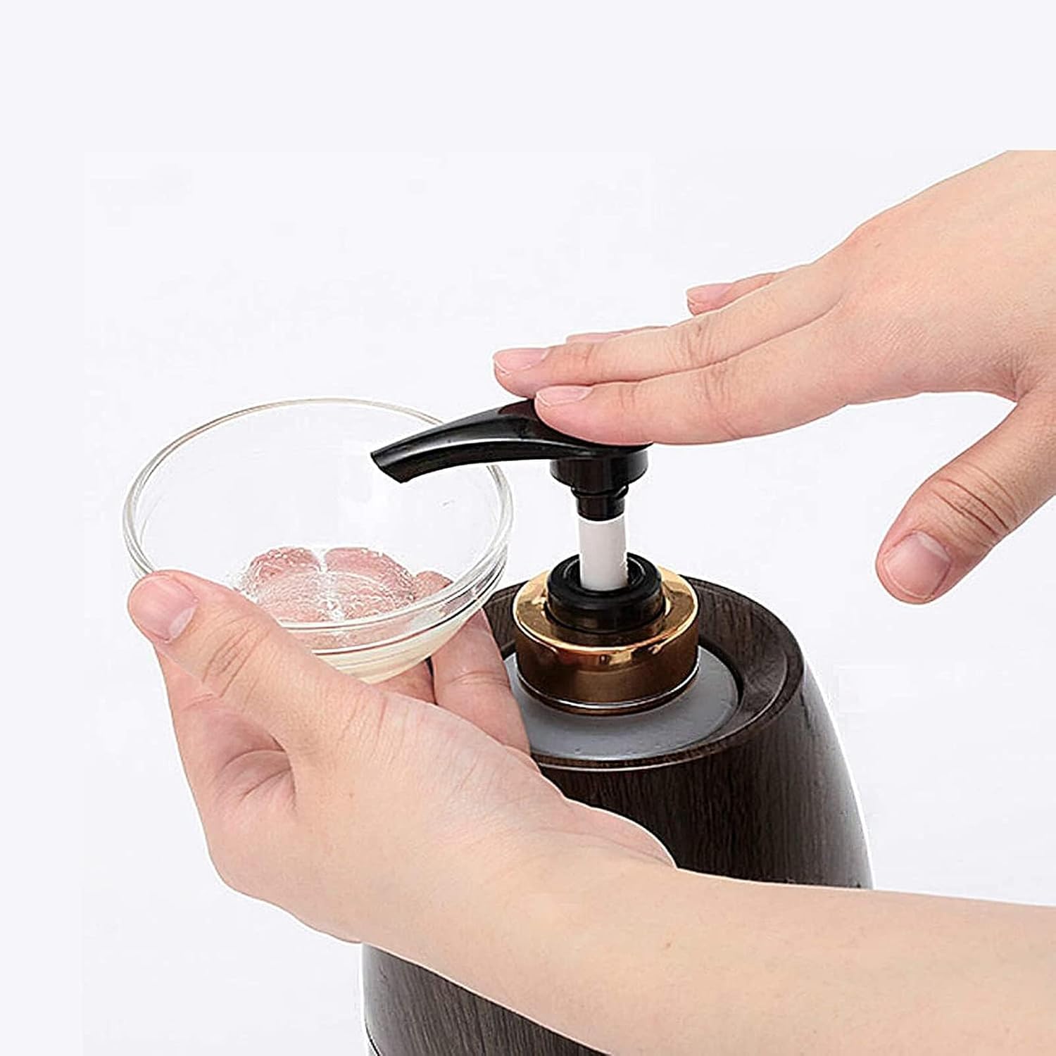 Elitzia Massaggio Olio Scaldabagno Lozione Warmer 131 ° F Temperatura costante con Bottiglie Pompa di Plastica Massaggio Olio Riscaldatore per Creme Gels & Oli Essenziali ETOH843N (noce)
