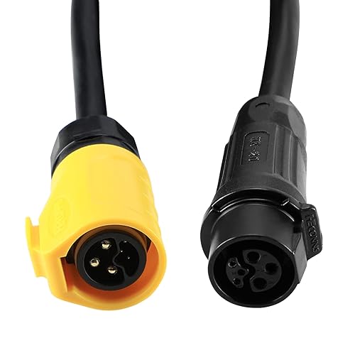 Miniatura 2 de Betopper Extensión de cable de alimentación y DMX 2 en 1 de 6 pines con diseño Cambo de 10 pies, señal DMX macho a hembra para luz par COB luz de