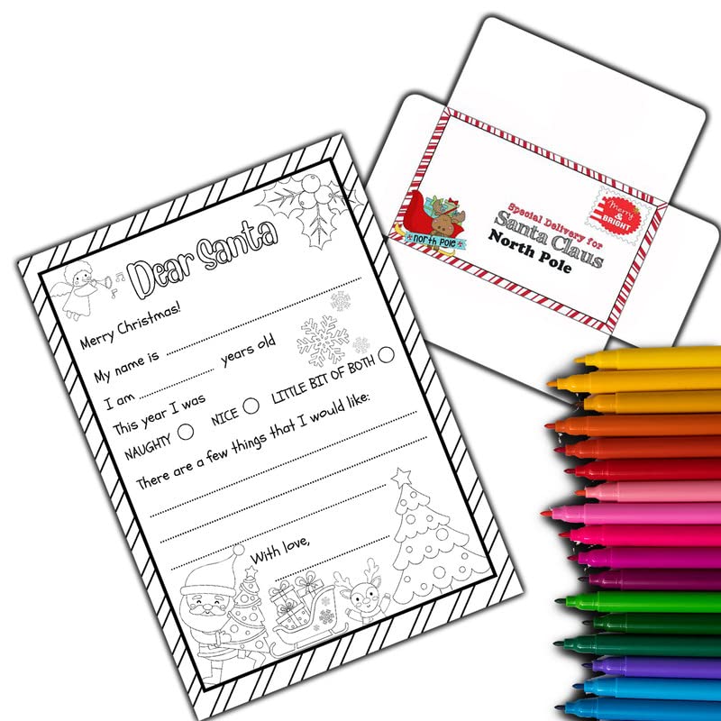 Monkey MindsChristmas Magic - Letter to Santa Activity - Educational Toy and Learning Activity | Concept of Counting and numeracy Skills | Play Based Learning for Kids