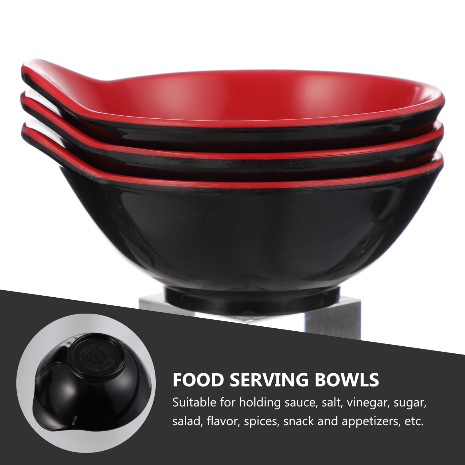 DOITOOL 3Pcs Bowl Sauce Cups dip Dish Appetizer Serving Tray Plates Condiments Dish Soy Tasting Dishes Dipping Sauce Dishes Vinegar Dish Appetizer Plates Small Meal Two-Color