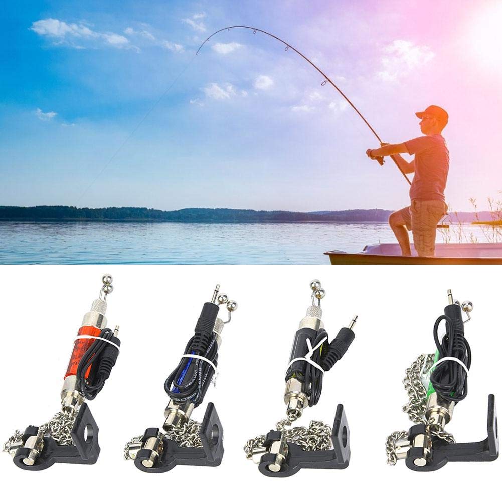 Ensemble De 4pcs De Pêche en Plein Air Swinger, Indicateur De Morsure De Poisson Illuminé par LED pour la pêche à la Carpe