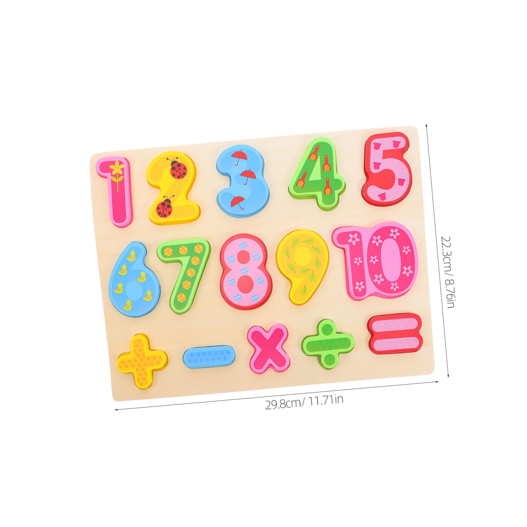 Puzzle in Legno 3 Pezzi per Bambini, Alfabeto Numeri Forme