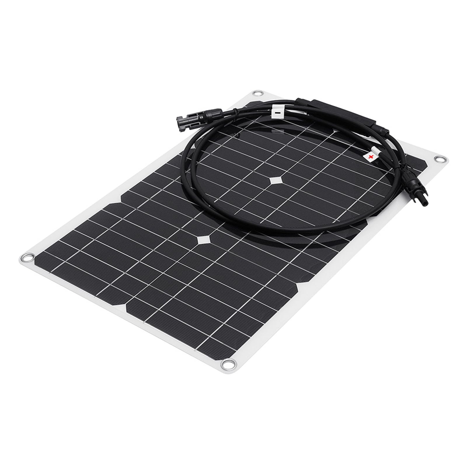 Zestaw przenośnych paneli słonecznych 20 W 18 V, elastyczna ładowarka słoneczna z krzemu monokrystalicznego ze złączem solarnym do akumulatora 12 V, jacht RV, samochód, łódź,