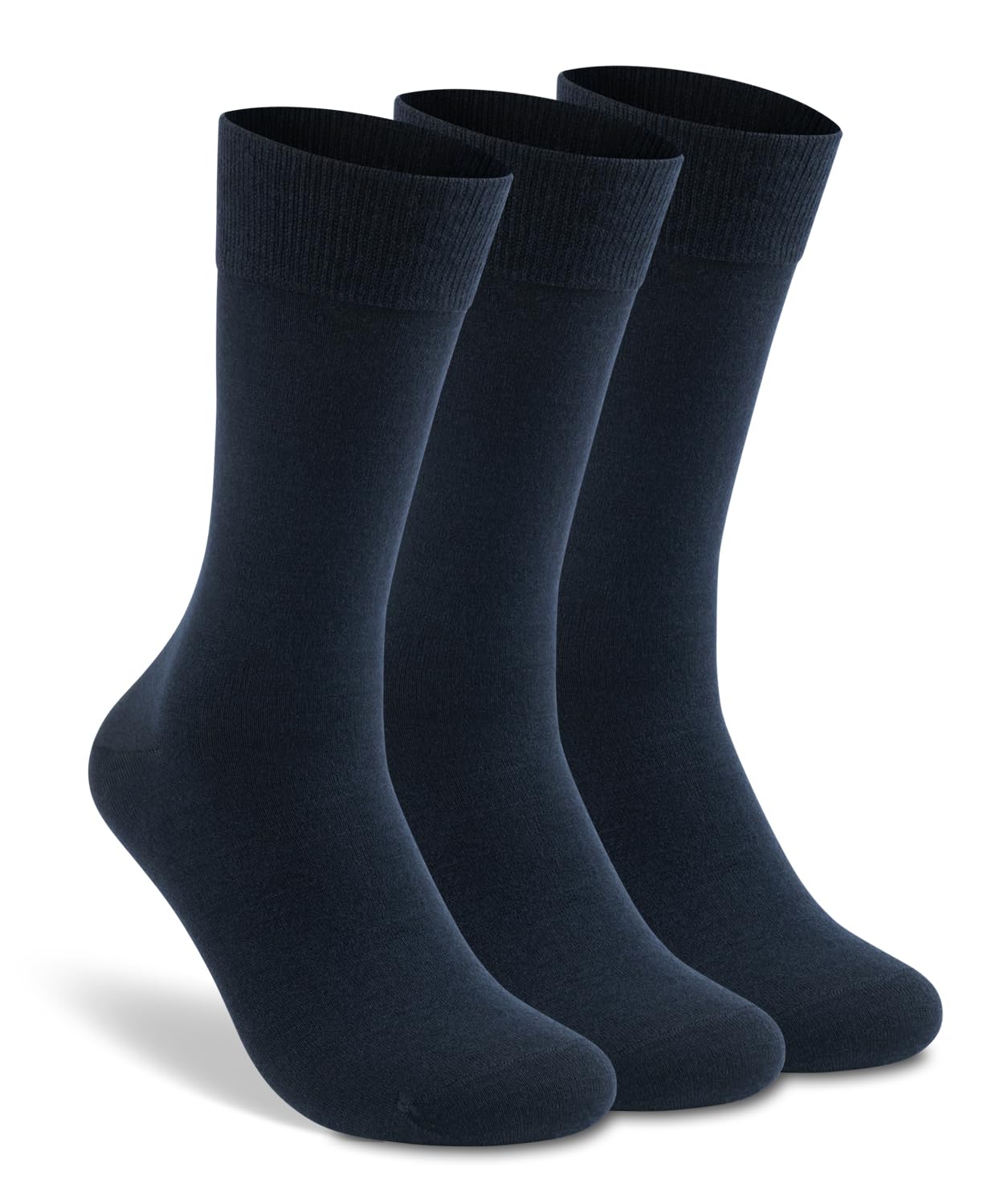 Men's Thin Merino Wool Socks, Cozy Winter Warm Breathable Mid-calf Casual Dress Liners 3/6 Pairs Pack