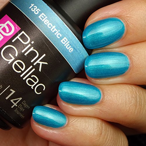 Pink Gellac #135 Electric Blue Soak-Off UV / LED Gel Polish (15ml / 0.5 fl oz)