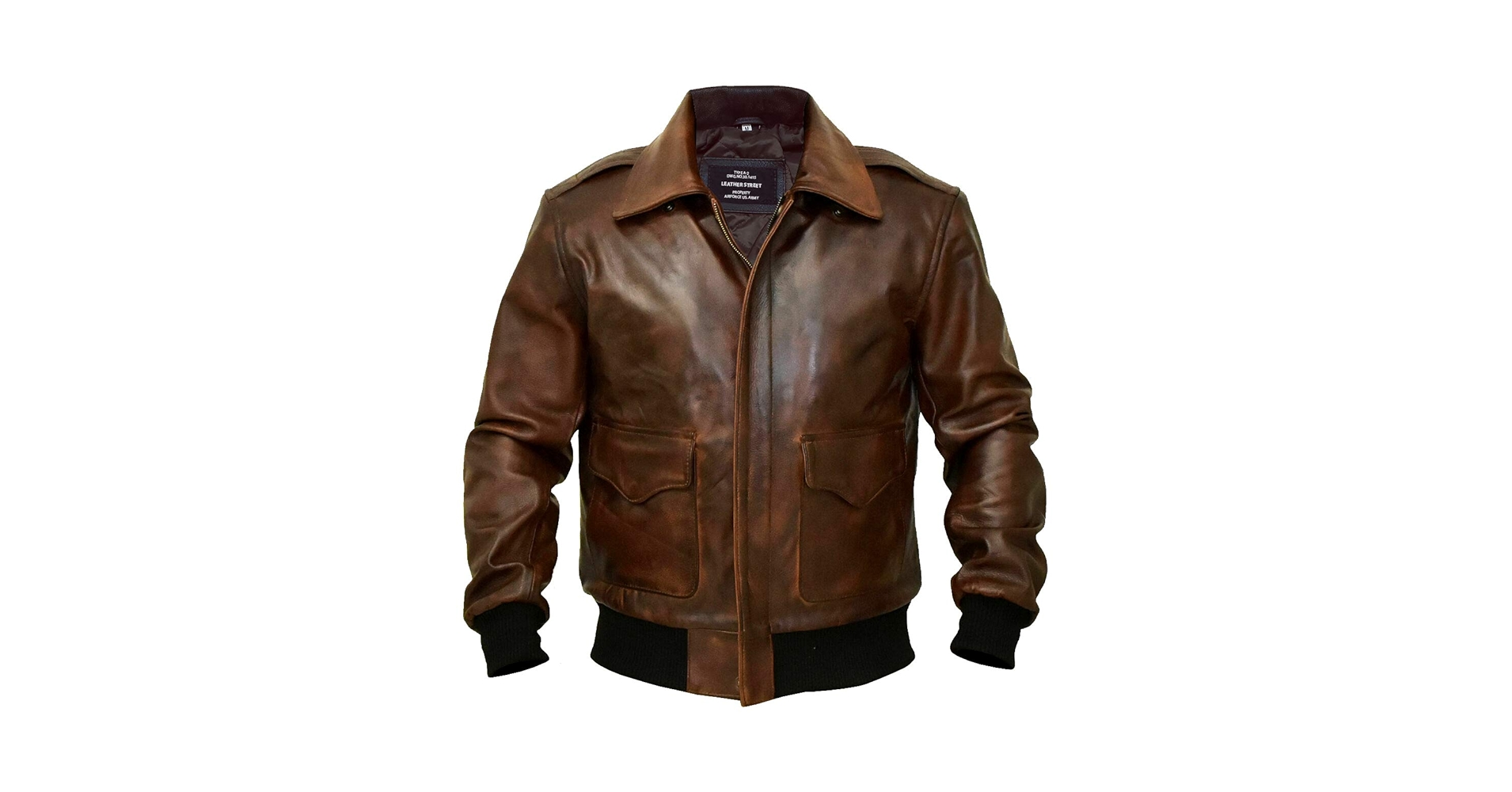 A2 Leather Jacket Men's RAF Bomber Aviator WWII Pilot Police A2 Leather Jacket Men's RAF Bomber Aviator WWII Pilot Police