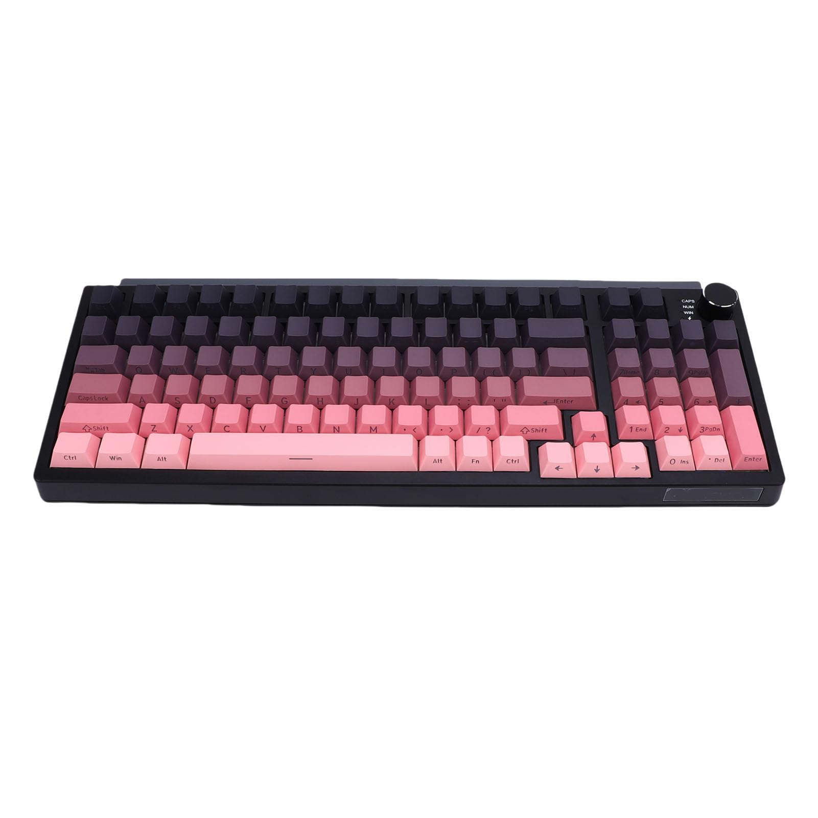 CCYLEZ 98 Klawiszy Bezprzewodowa Klawiatura Mechaniczna 5.0 2.4G USB C Przewodowe Wymienne Przełączniki Optyczne Podświetlana Klawiatura RGB z 22 Trybami Oświetlenia (gradientowy różowy)