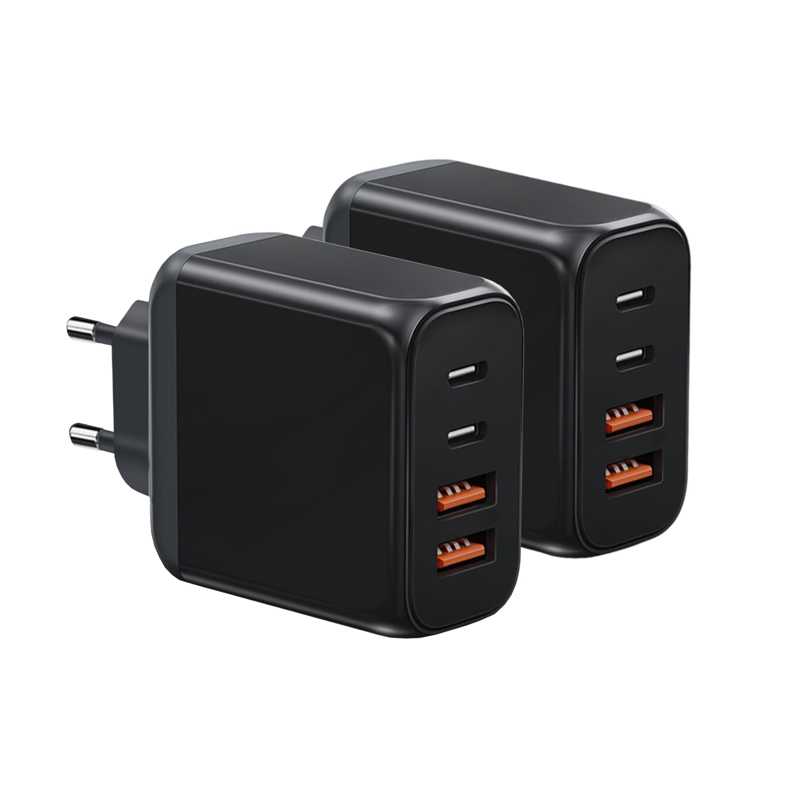 2 Pezzi Caricatore Rapido USB C Plug, Adattatore di Caricabatterie USB C a 4 Porte Da 20 W per iPhone 16 15 14 13 12 11 Pro Max SE XS XR 8 Plus SE, iPad, Samsung Galaxy
