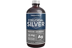 Bioactive Colloidal Silver - 8 oz, Glass Bottle, 30 PPM - Immune Support