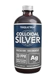 Bioactive Colloidal Silver - 8 oz, Glass Bottle, Vegan, Safe Doses with Highest Effectiveness - Nano Ions, 30 PPM - Immune Support (48 Servings)