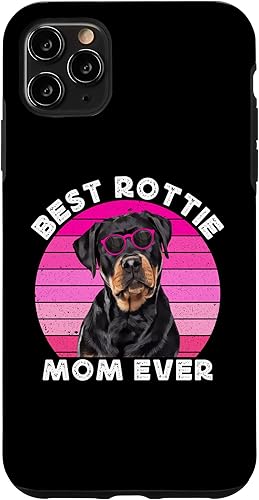 Miniatura 4 de Funda para iPhone 11 Rottweiler Mom para mujer, diseño vintage de Rott Mama Rottie