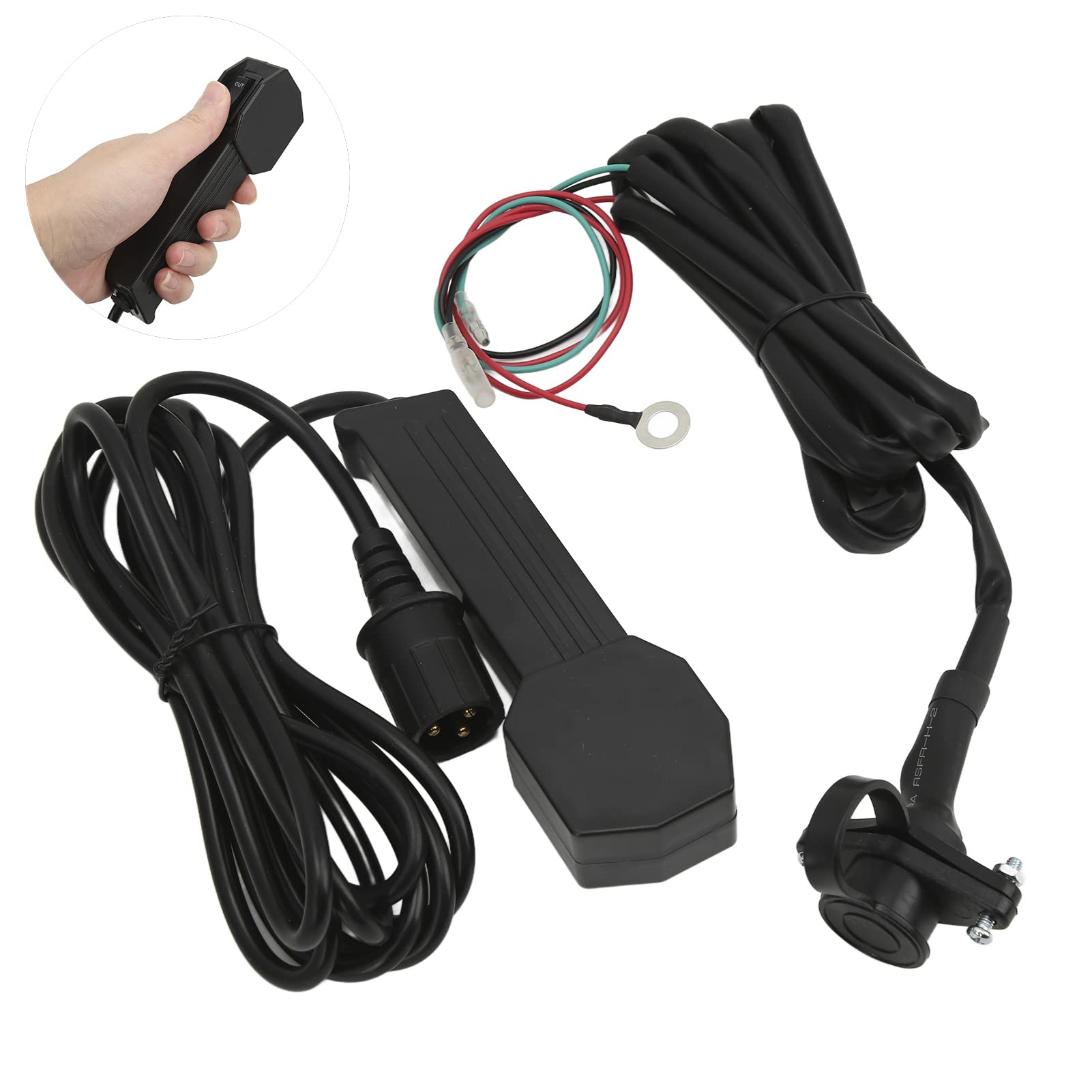 Acouto a Distancia de Cabrestante Manual de 12 V con Cable de 9 Pies Manual Eléctrico para UTV Puede Tener Suficientes Perillas a Distancia de Cabrestante a de a de