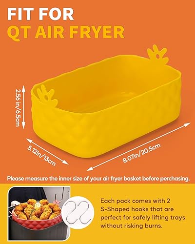Miniatura 2 de Katbite Forros de papel pergamino para freidora de aire reutilizables para freidora de aire doble Ninja Foodi, forros rectangulares para freidora de