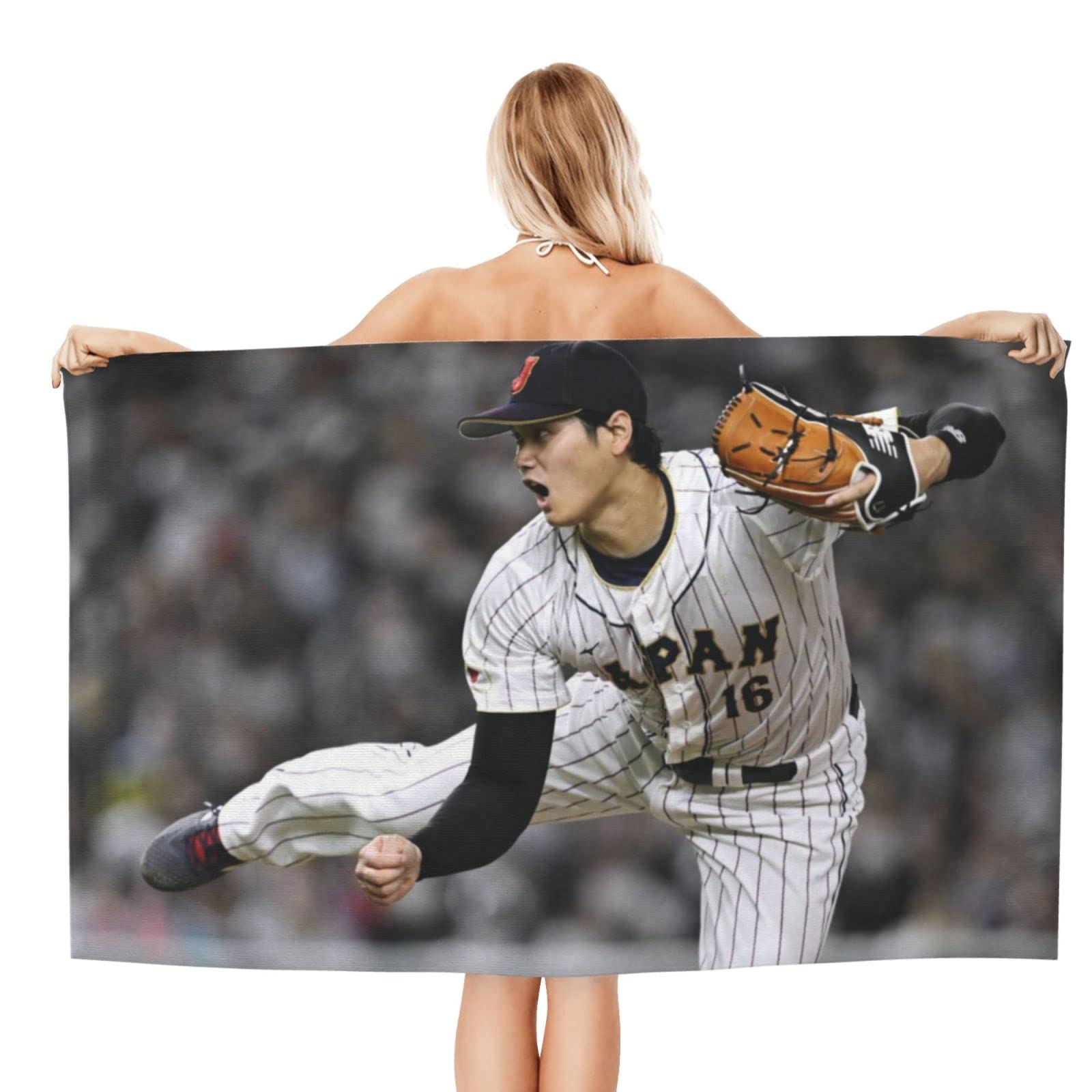 Amazon.co.jp: MIPOPS 大谷翔平 バスタオル ソフトビーチタオル