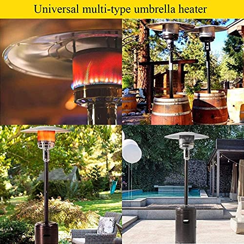 ZHENGRUI Obere Abdeckung für Terrassenheizer im Freien, 31, 5 Zoll regenschirmförmige reflektierende Abdeckung aus Aluminiumlegierung austauschbare Installation für rundes Erdgas-2