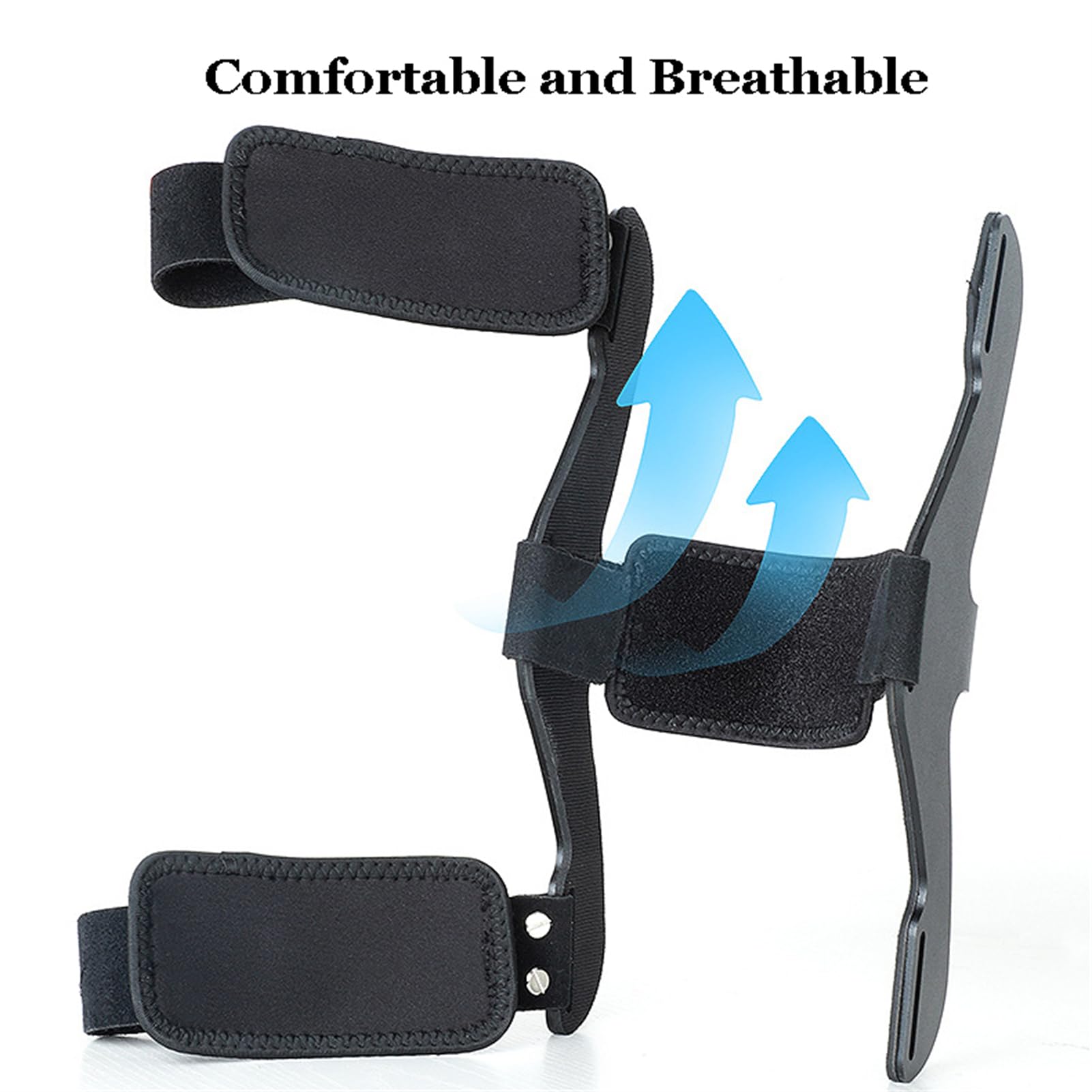 Zeetan Aparato Ortopédico De Hiperextensión De Rodilla, Soporte De Rodilla Ajustable, Ortesis, Protector Inmovilizador Para El Alivio Del Dolor Articular,Right,M