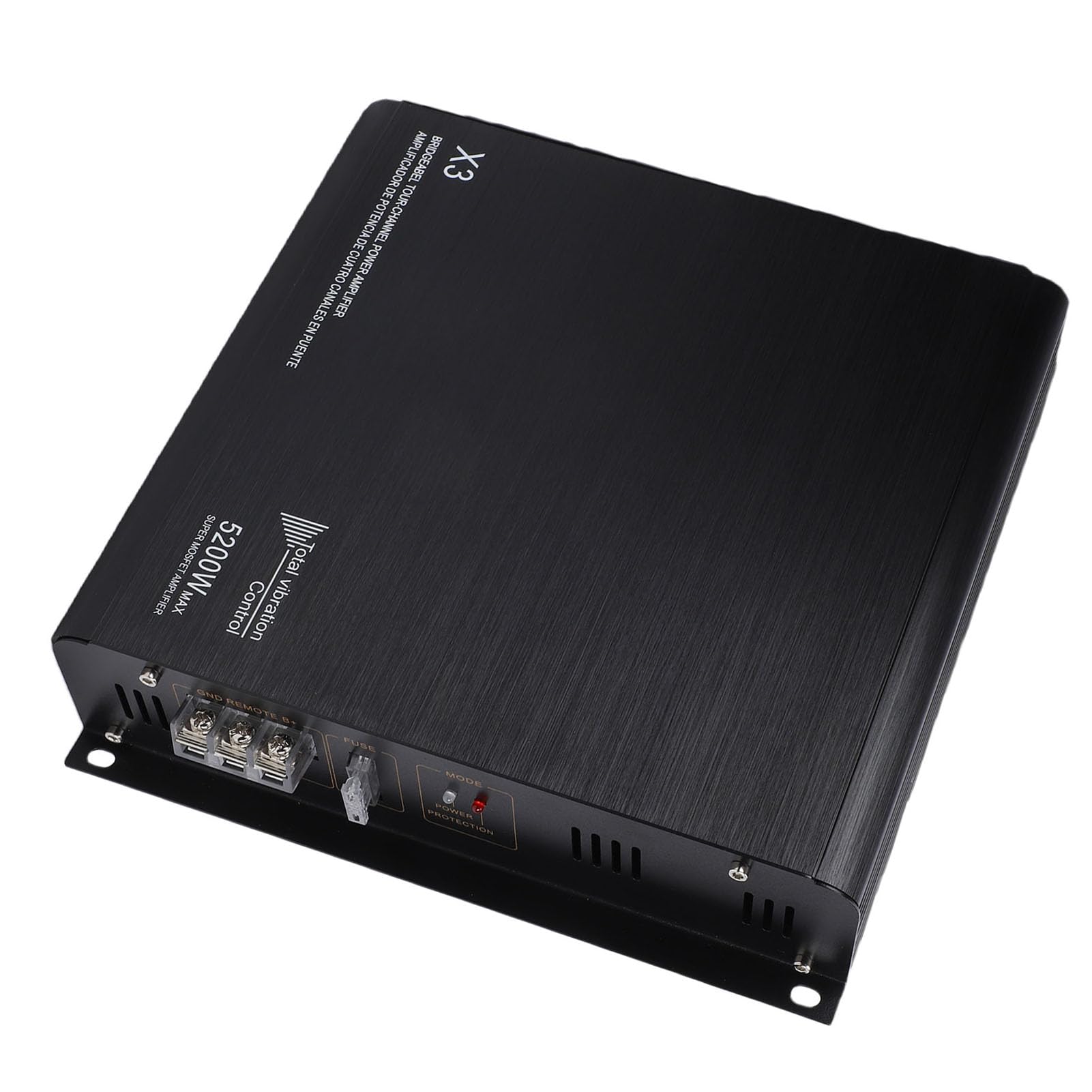 Cryfokt 5200W 2-kanałowy Samochodowy Wzmacniacz Stereofoniczny z możliwością Mostkowania Wzmacniacz Mocy do Motocykli Ciężarówki Łodzie Wysoka wydajność Basów