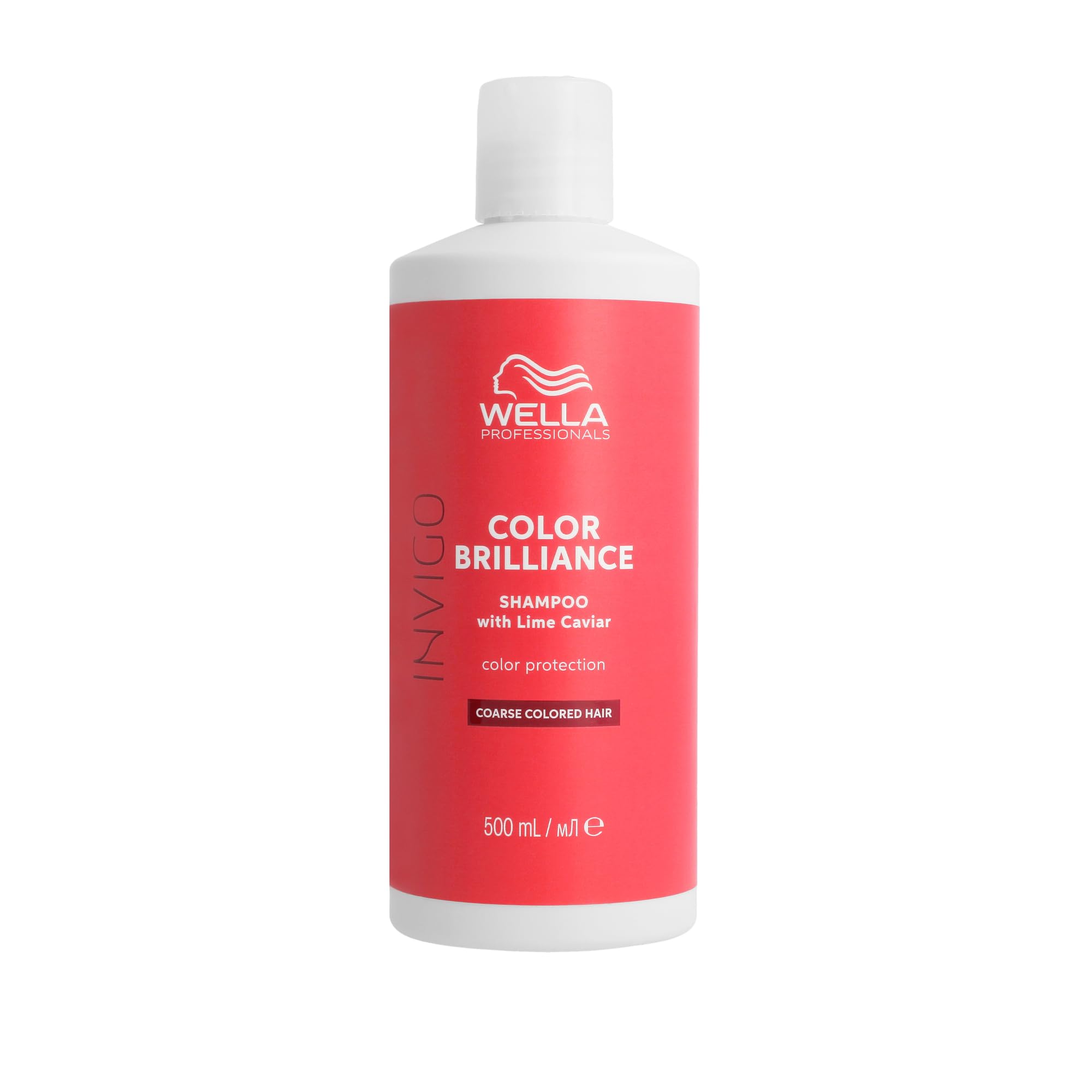 Wella Professionals Invigo Color Brilliance Shampoo Coarse – Wella Color Shampoo für dickes, gefärbtes Haar – milde Pflege mit Vitamin E und niedrigem pH-Wert – 500ml