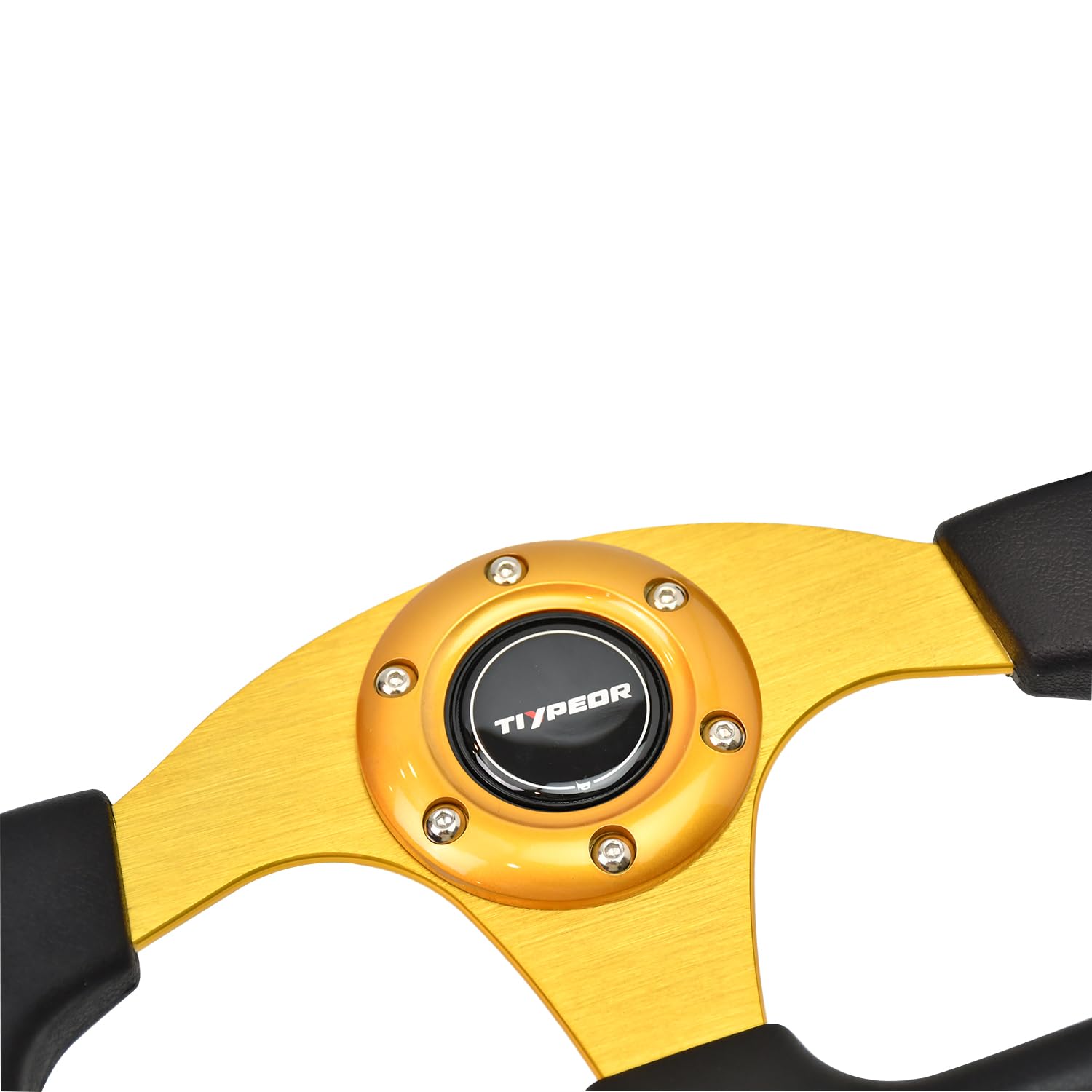 D-förmiges Go-Kart-Rennradlenkrad 320 mm (12,6 Zoll) Universal, modifiziertes Drift-Gaming-Lenkrad aus Vinylleder für Sim-Driving, Motorsport, JDM
