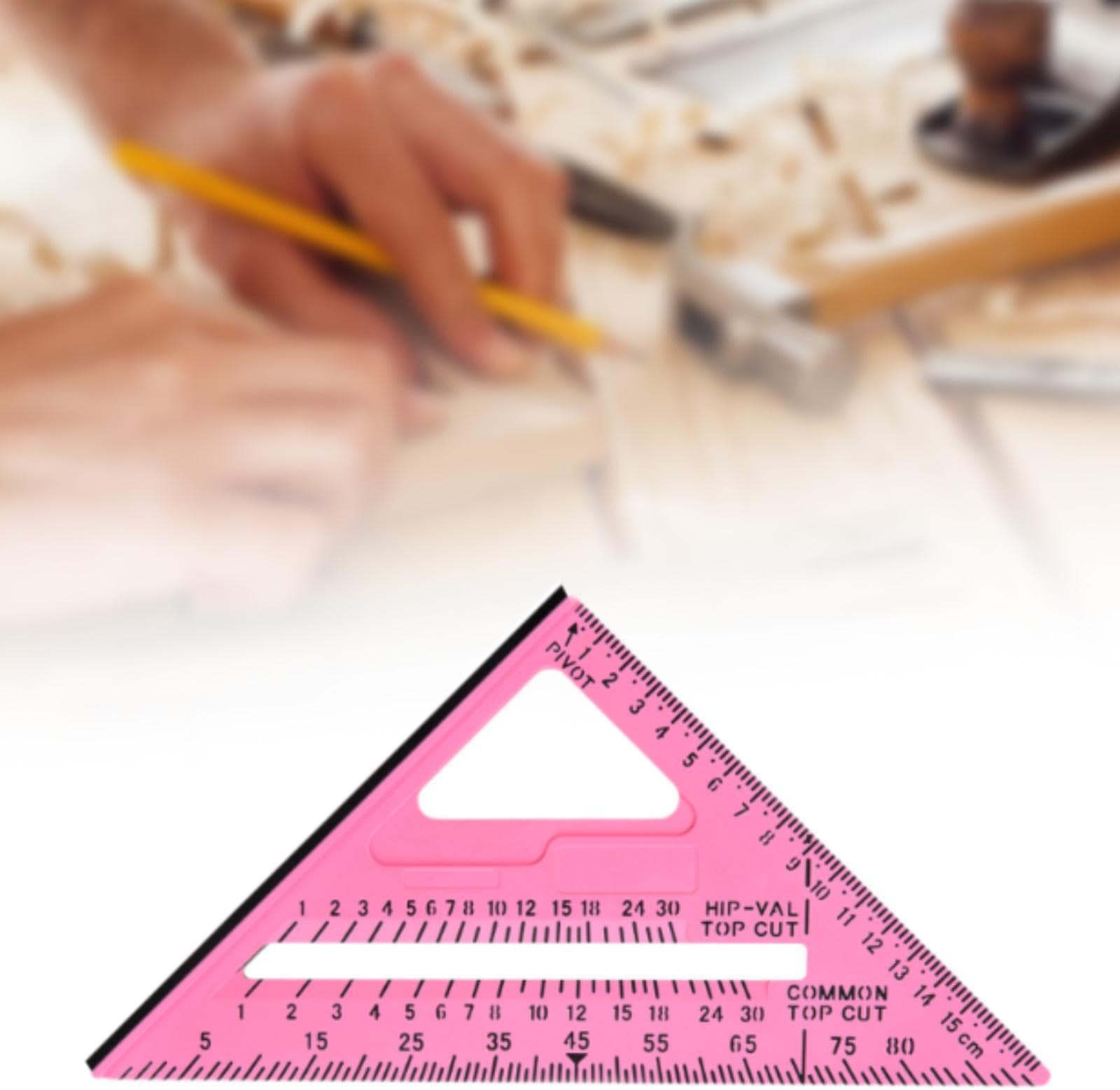 CALANDIS Carpentry Triangle Ruler Woodwork for Remodeling Projects Building Machinist Pink | Squares | Measuring & Layout Tools | Tools
