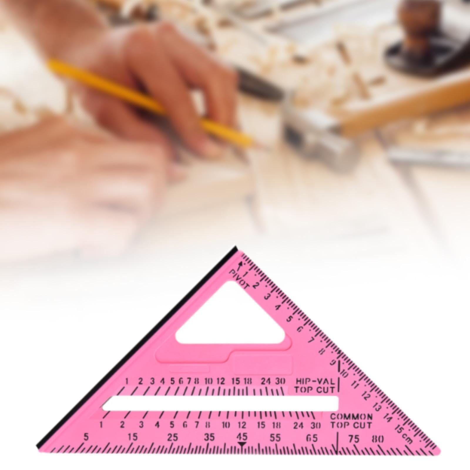 CALANDIS Carpentry Triangle Ruler Woodwork for Remodeling Projects Building Machinist Pink | Squares | Measuring & Layout Tools | Tools