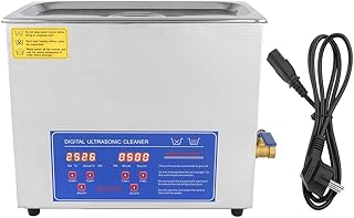 Yosoo Ultrasonic Bathroom, Ultrasonic Cleaner Cyfrowy wyświetlacz Ultradźwiękowy środek czyszczący do pralek Urządzenie do czyszczenia z zegarem grzewczym do protez, okularów, biżuterii, zegarków, (6L)