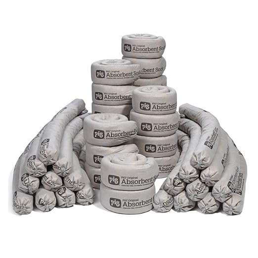 PIG Original Absorbent Sock - 40 Socks - 3" x 42" - Absorbs up to 64 oz per Sock - 404