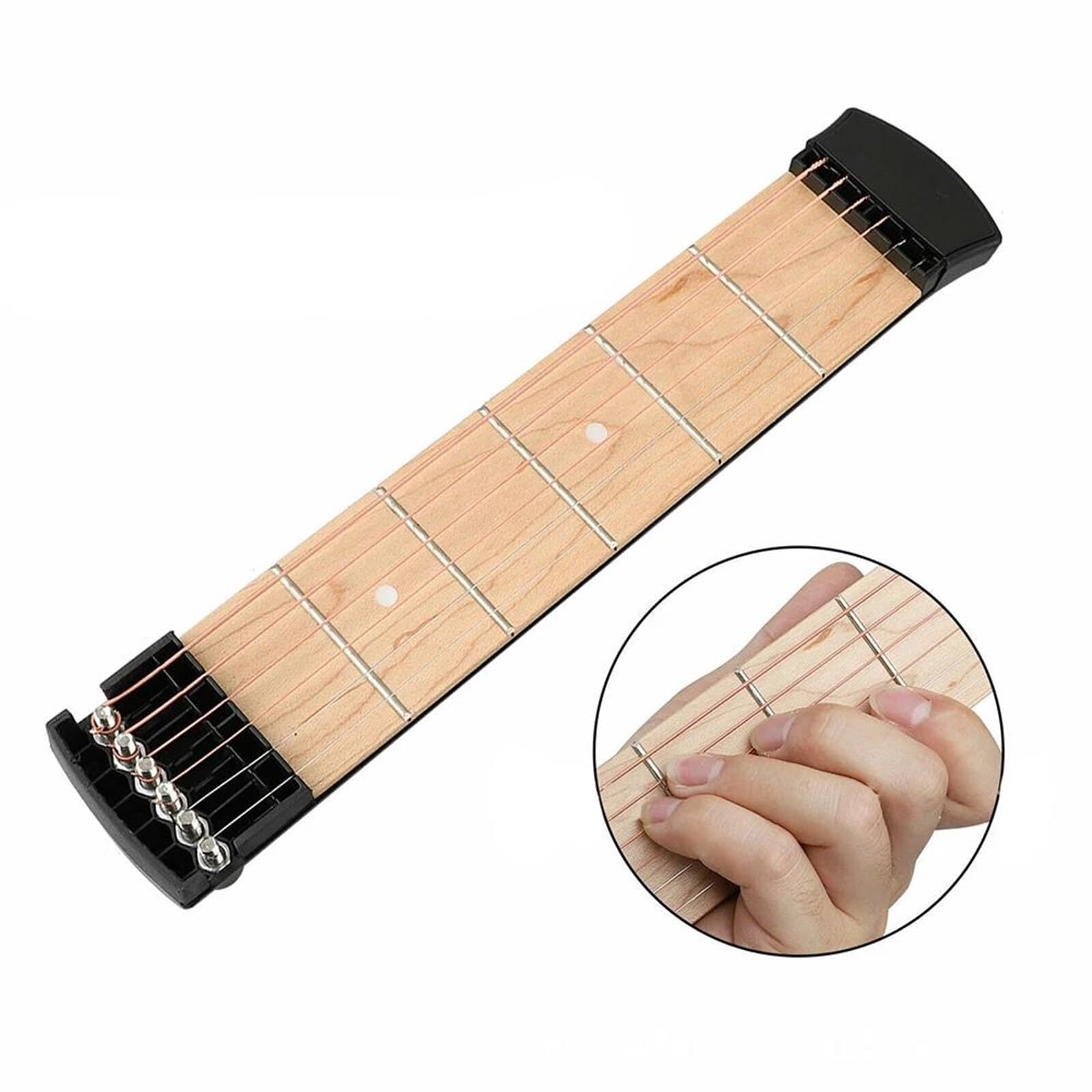 Entraîneur De Guitare De Poche - 6 Cordes Frettées - écran Graphique Rotatif - Métronome - Pour Débutants
