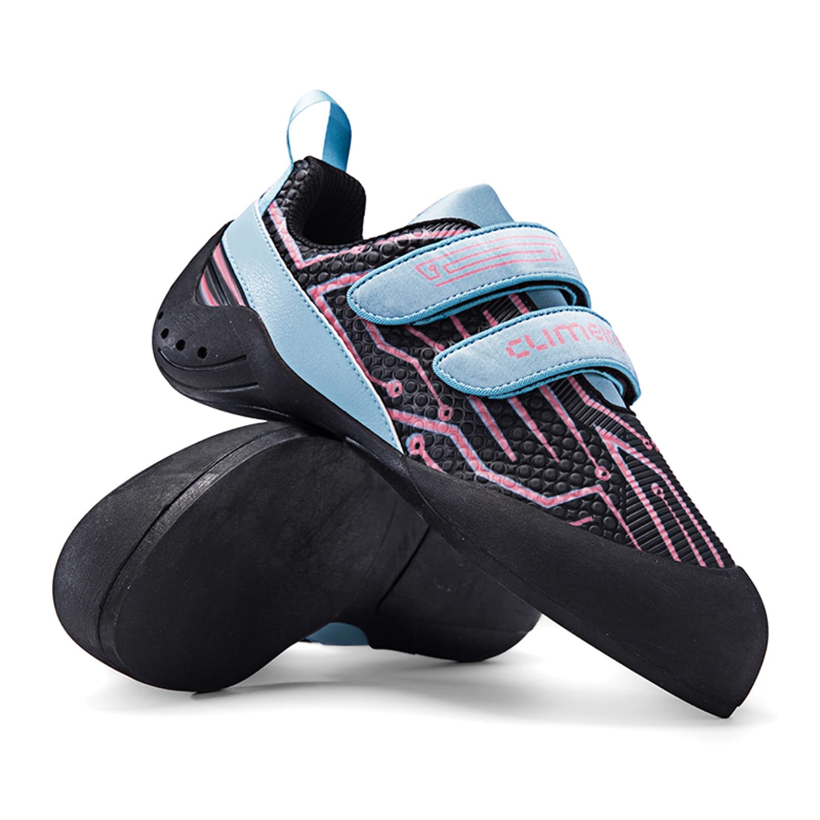 Zapatillas de Escalada para Hombre Y Mujer Nivel Básico para Gimnasio Escalada Deportiva En Roca Ligeras con Doble Correa