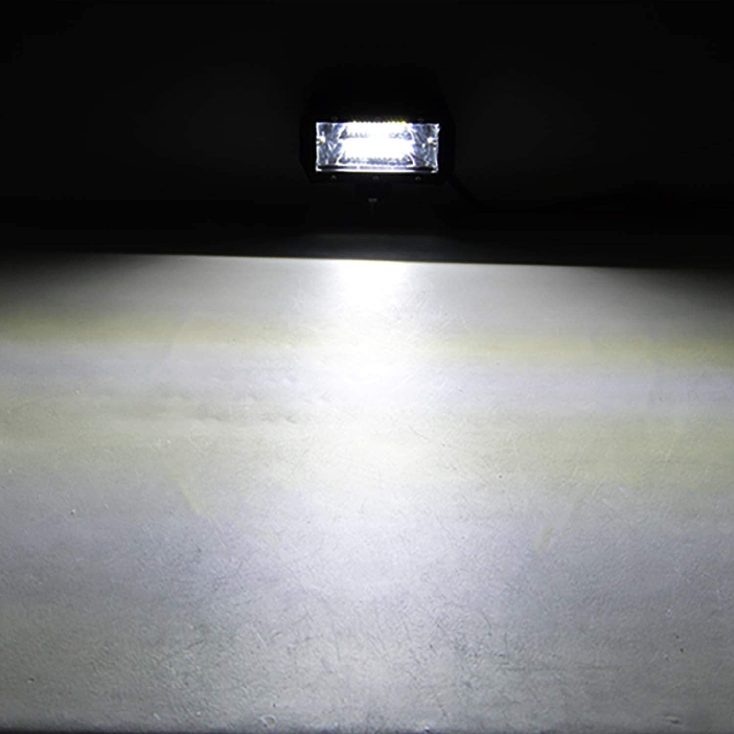RIGIDON 2 szt. Led Work Light Bar, 12,7 cm 72 W, wiązka powodziowa, 12 V 24 V, lampa do samochodu, terenowego, łodzi, ciężarówki, 4 x 4 SUV, ATV, ciągników, koparki, 6000 K, biała, lampa