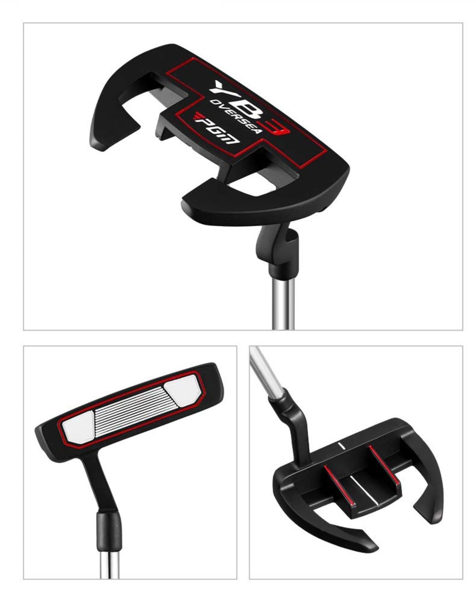 Maillet de golf putter droitier adultes hommes femmes golf tige de golf style corne de bœuf avec ligne de visée Golf Club Putter Sports & Outdoor