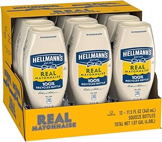 Hellmann's Real Mayonnaise Squeeze Bottle Made from 100% Recycled Plasti...